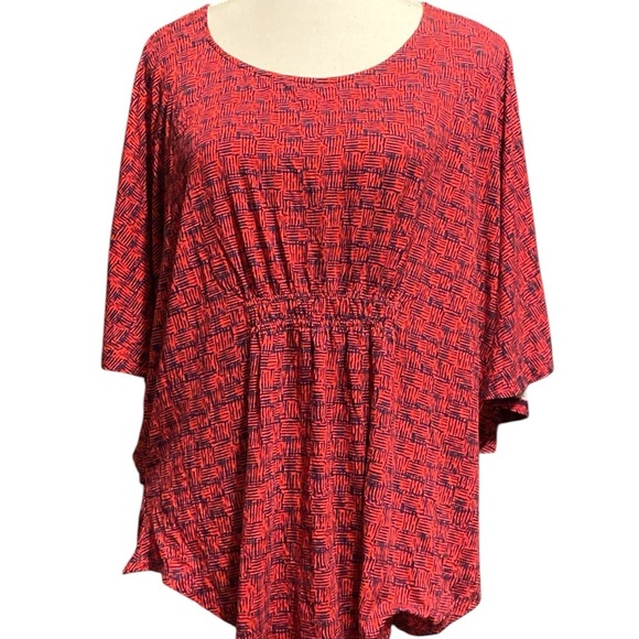 Mossimo Supply Co. Tops - Mossimo Supply Co Red Boxy Tunic with Flutter Sleeves​